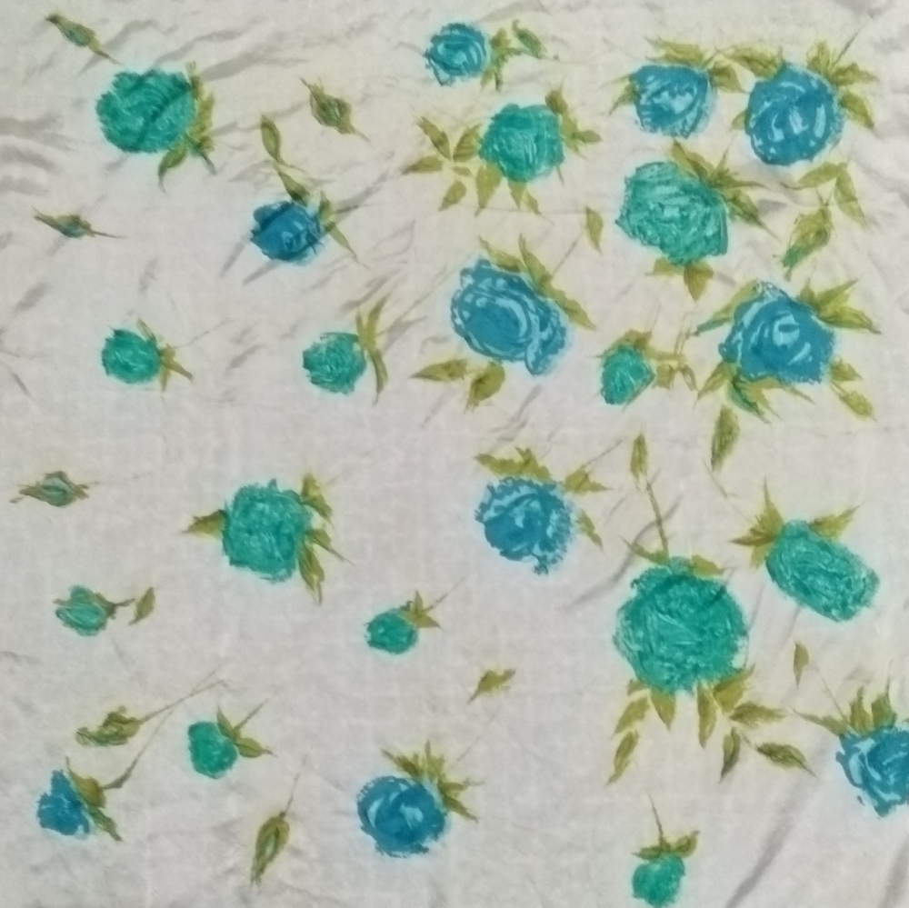 Vintage Hand Finished Ladies Silk Scarf